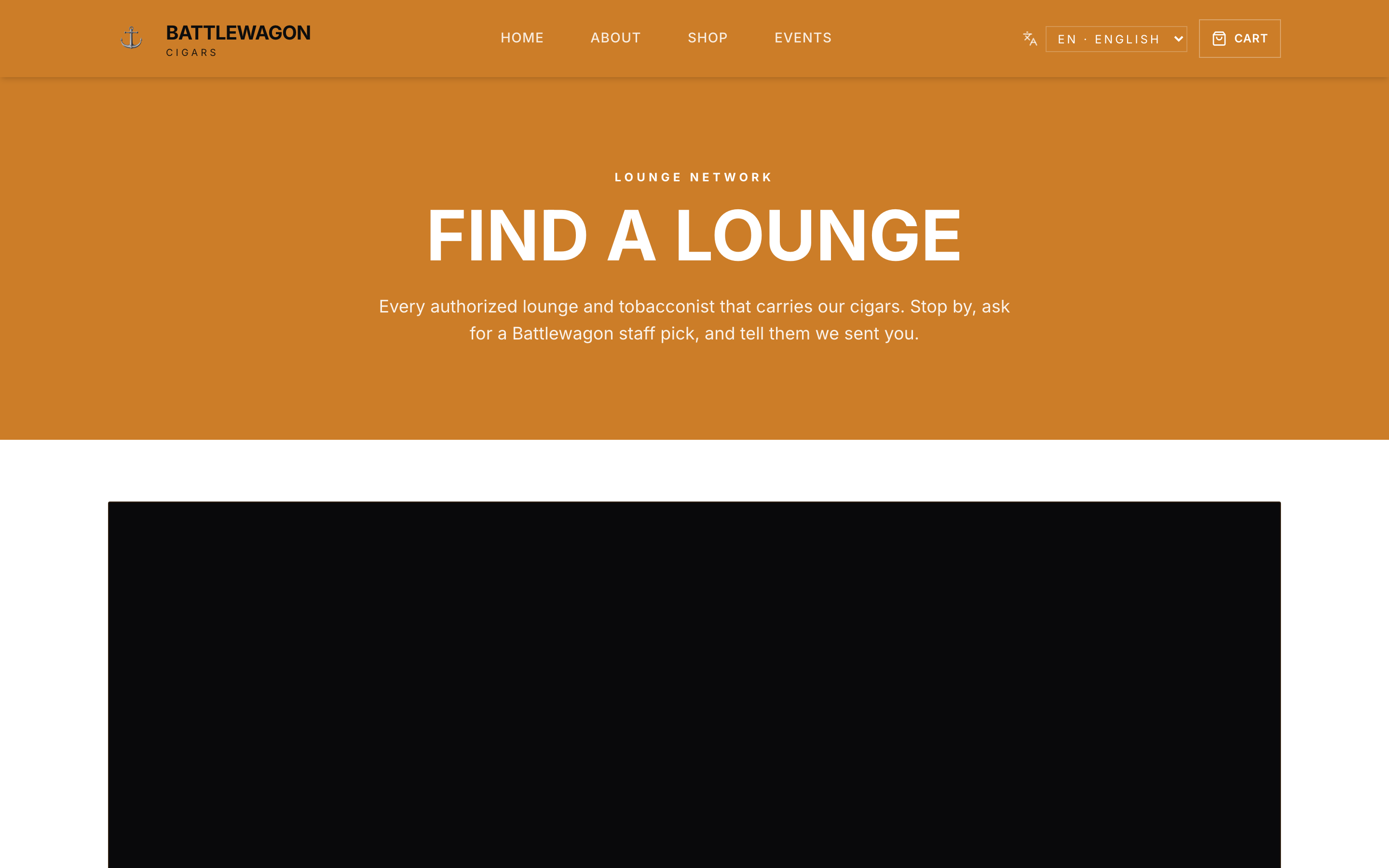 Public lounge locator showing partner-coverage map